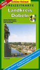 Landkreis Döbeln, Freizeitkarte, mit Stadtplänen von Döbeln und Waldheim